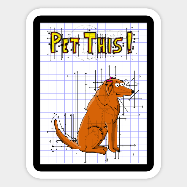 Pet This! Lou Schematic Sticker by Pet This! Shop